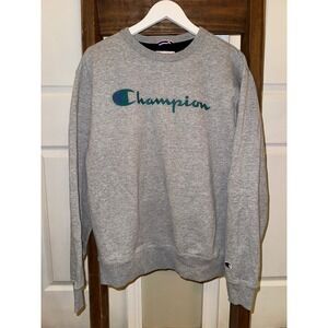 Champion Men Crewneck Sweatshirt Gray Authentic Athleticwear Size Medium